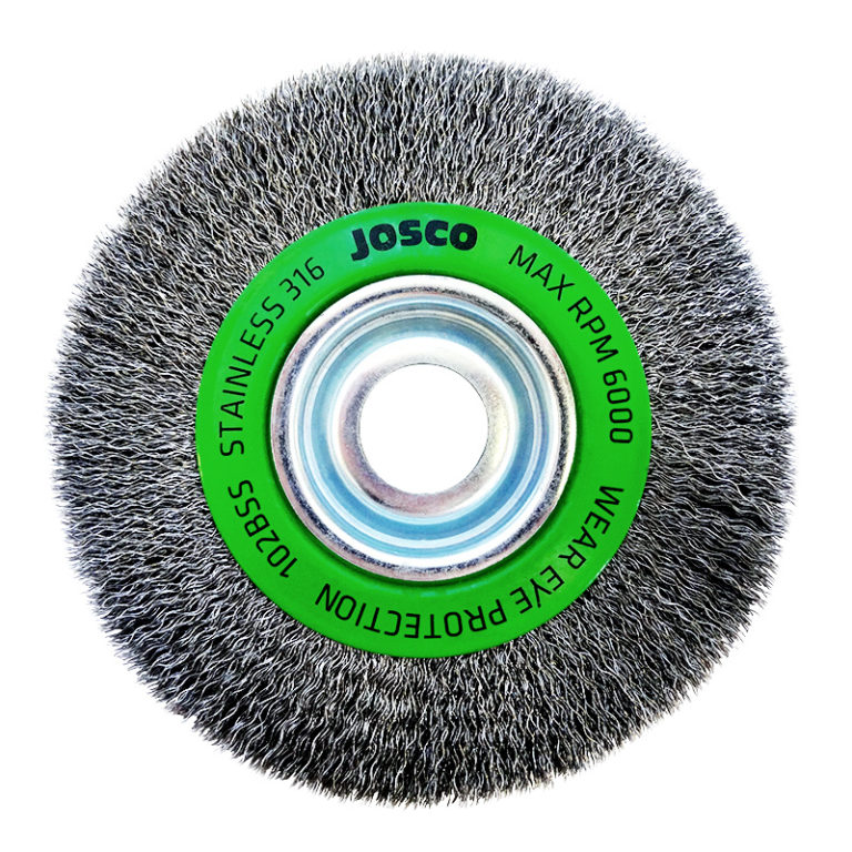 Mm X Mm Multi Bore Stainless Steel Crimped Wheel Brush Josco Nz