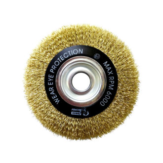 Brumby 150mm x 20mm Crimped Multi-Bore Wheel Brush