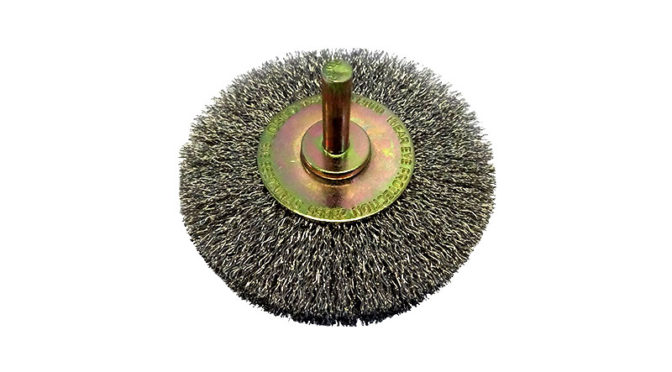 Josco 80mm High Speed Crimped Stainless Steel Wheel Brush