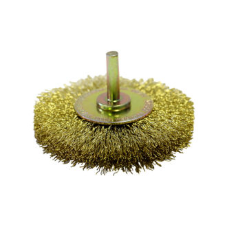 Josco 80mm High Speed Crimped Brass Wheel Brush