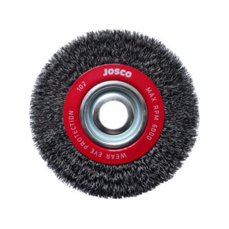 Josco 125mm x 25mm Multi-Bore Crimped Wheel Brush