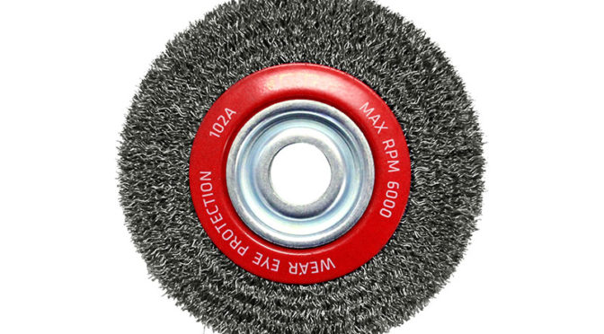 Josco 150mm x 12mm Multi-Bore Crimped Wheel Brush