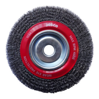 Josco 200mm x 19mm Multi-Bore Crimped Wheel Brush